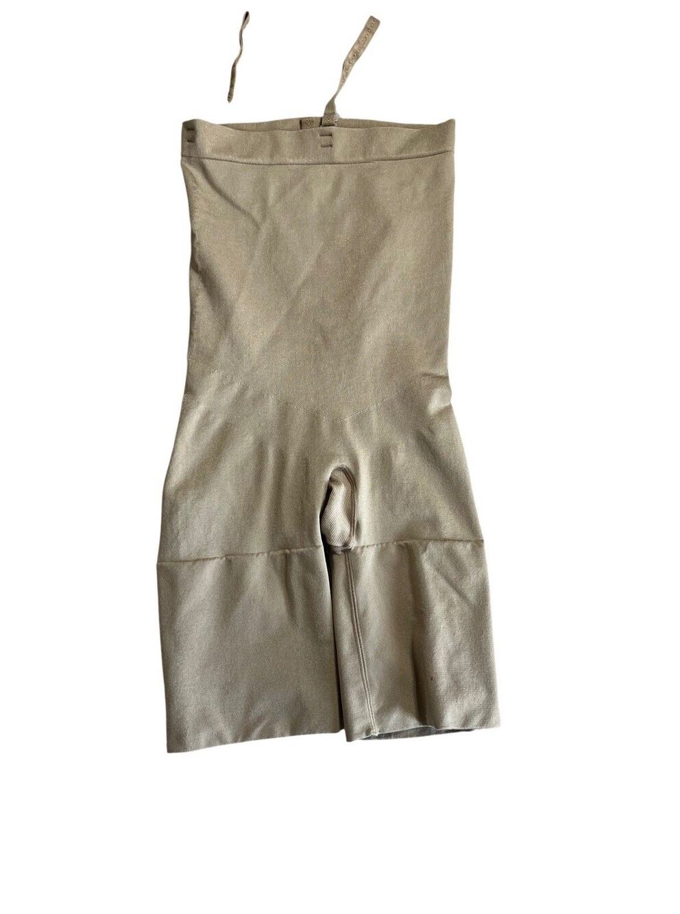 Spanx Size M Sara Blakey Mid Thigh High Waisted Bodysuit Nude